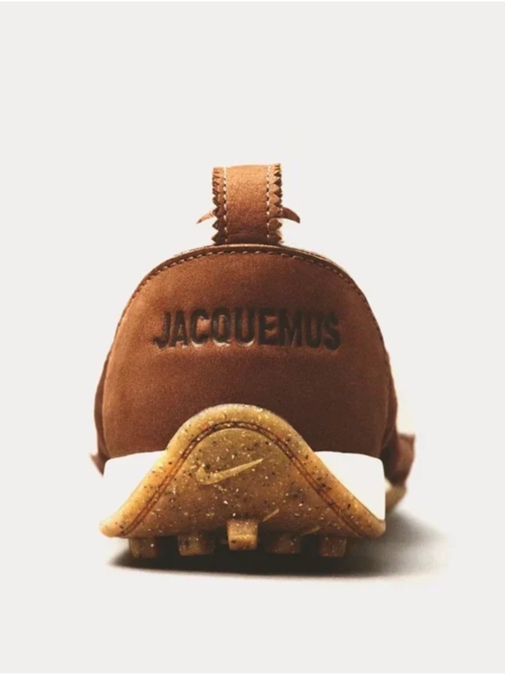 Jacquemus Kids Brown Suede Sneaker with Gum Outsole